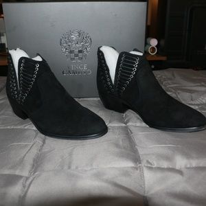Vince Camuto Black Suede Ankle Booties